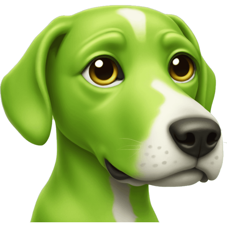 Keylime green dog emoji