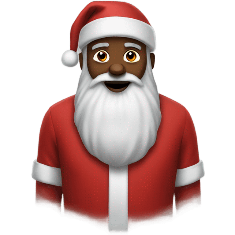 black Santa emoji