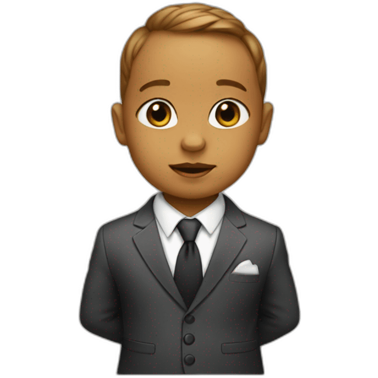 Baby in a suit emoji