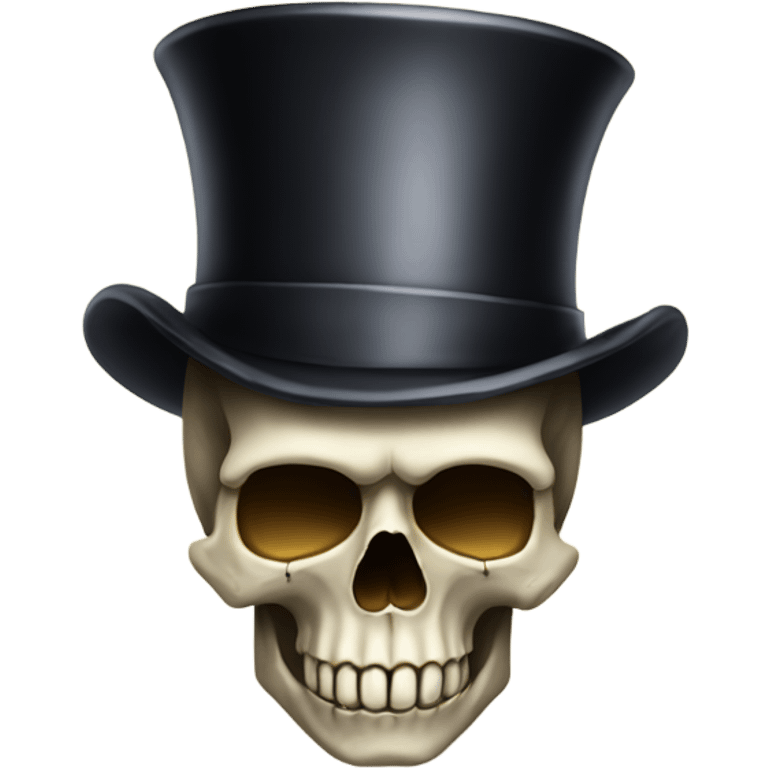 Skull wearing a tophat emoji