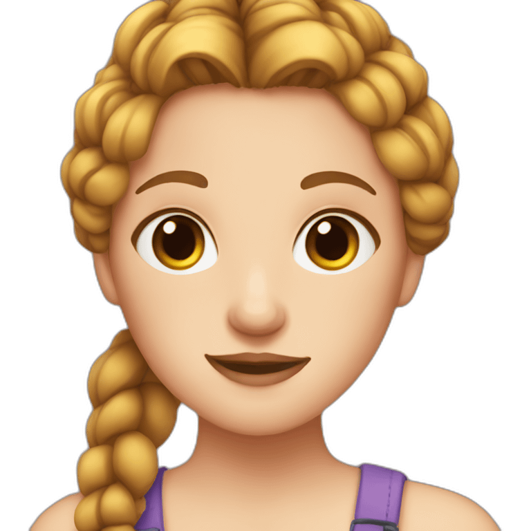 lady with freckles and a French braid emoji