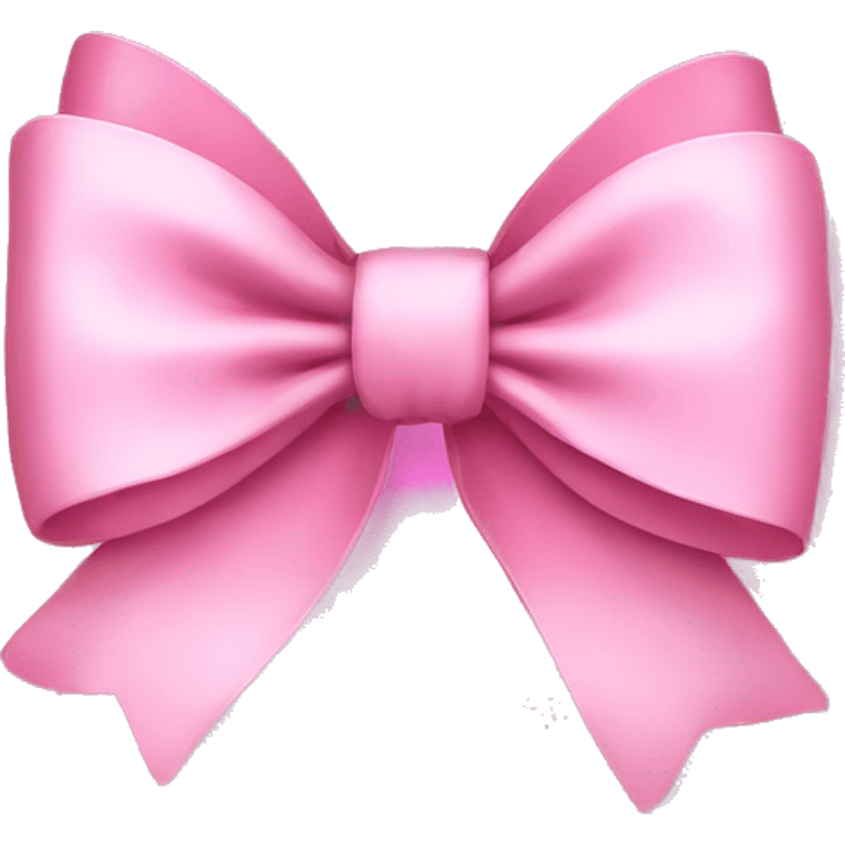 Pink bow with snowflakes emoji