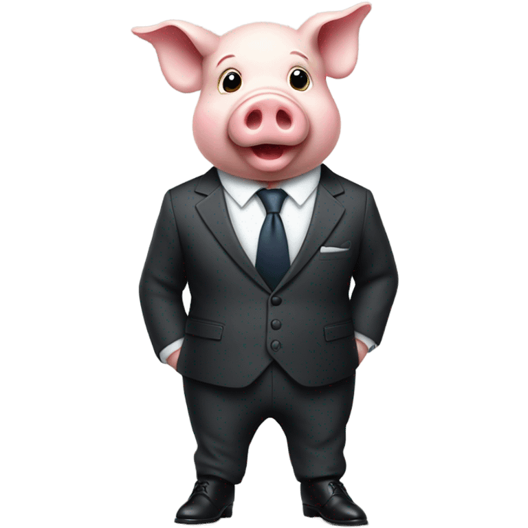 Pig with a suit  emoji