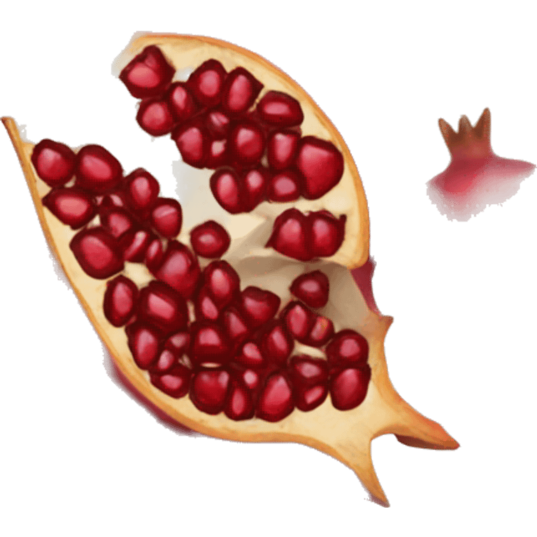 opened pomegranate  emoji