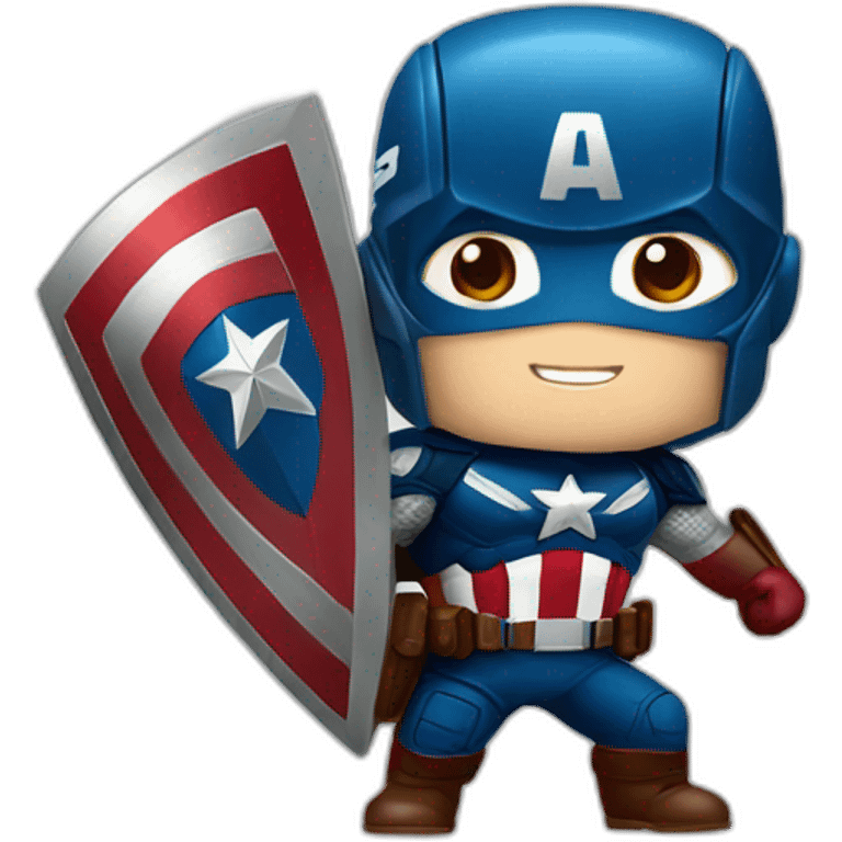 Captain america with two sheild emoji