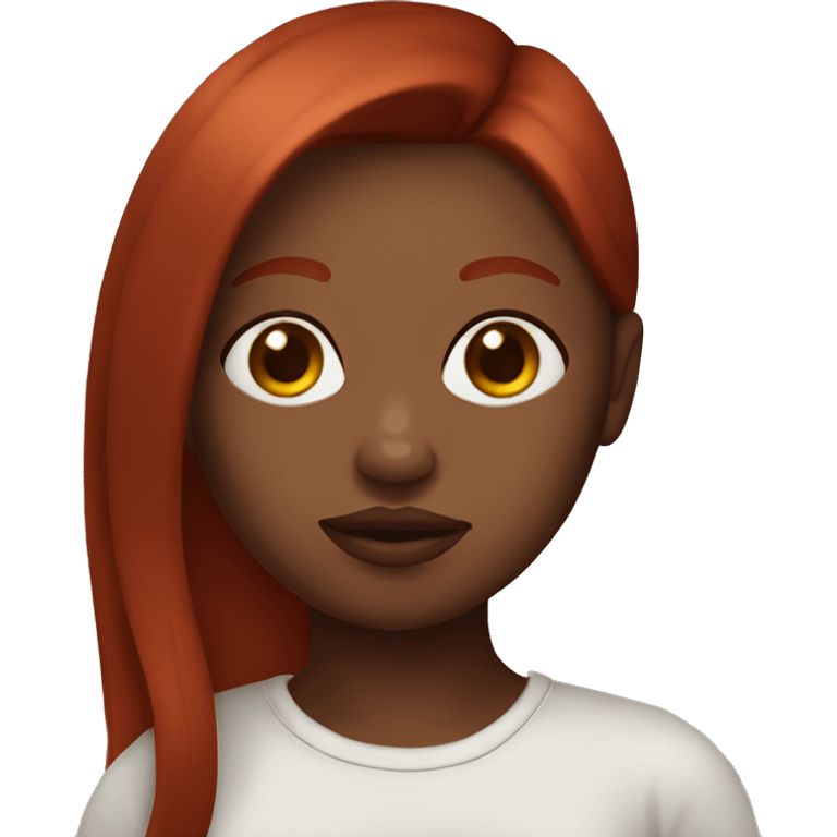 dark red head girl with a septum emoji