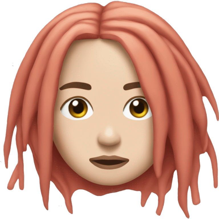 Billie Eilish red roots emoji