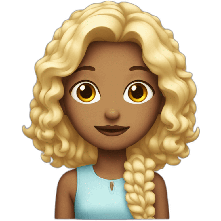 Girl with cale emoji