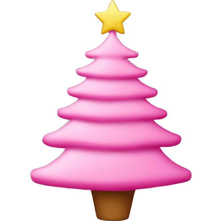 Pink Christmas tree emoji