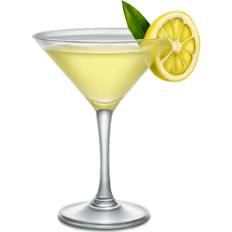 lemon drop drink in a martini glass emoji