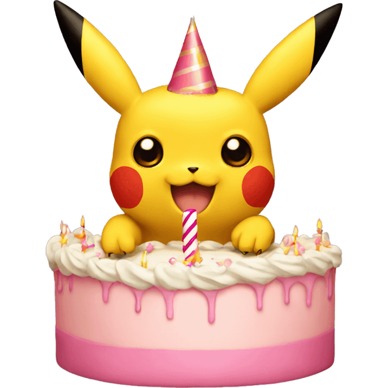 Pikachu birthday emoji