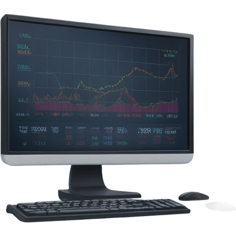 stock market computer emoji