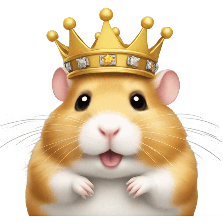 Hamster with a crown  emoji