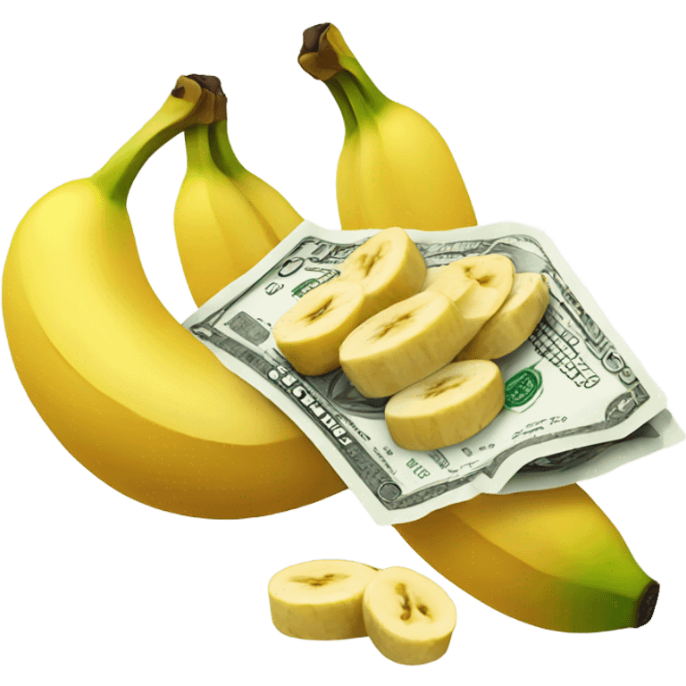 money with banana and chicken emoji