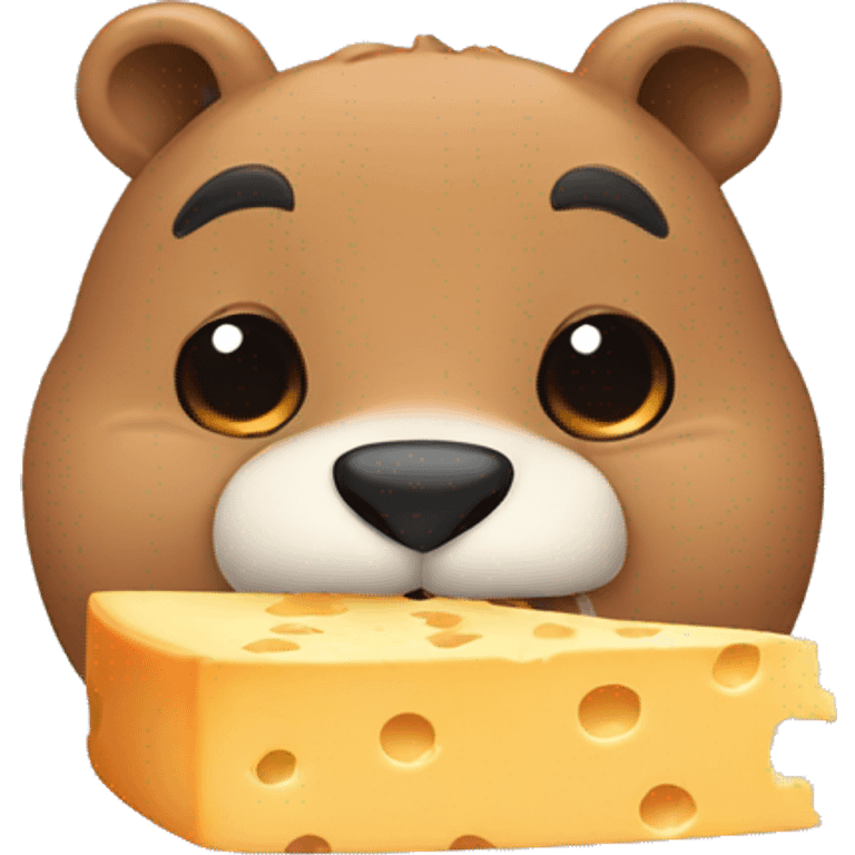 Beavers eating cheese  emoji