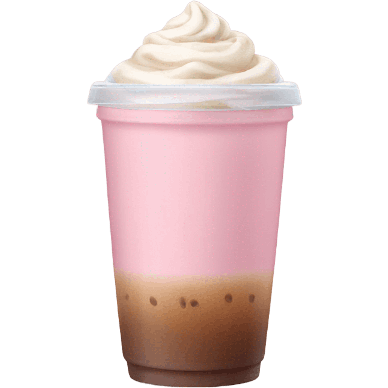 Ice coffee pink emoji