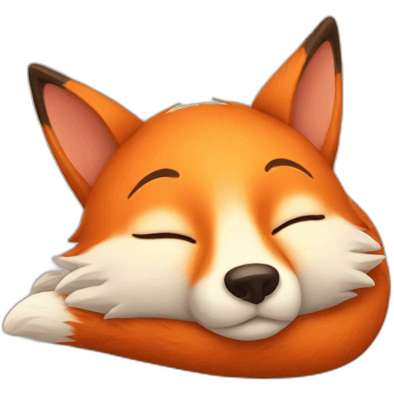 Sleeping fox emoji