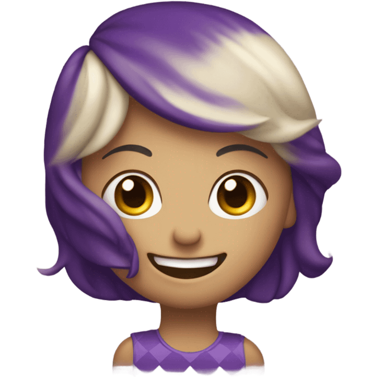 Una peon de ajedrez morado contento emoji