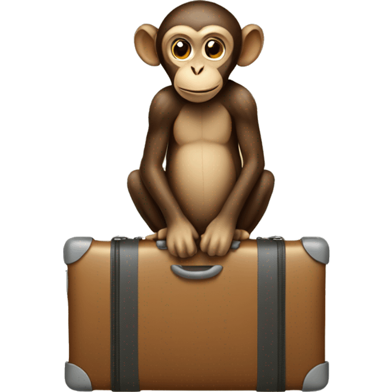 monkey with luggage emoji