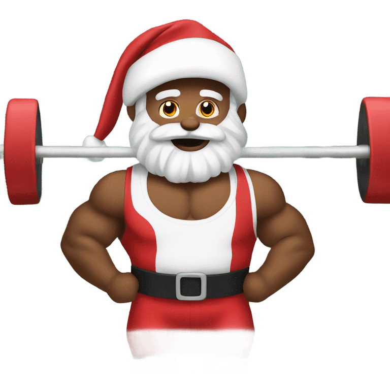 Santa at the gym emoji