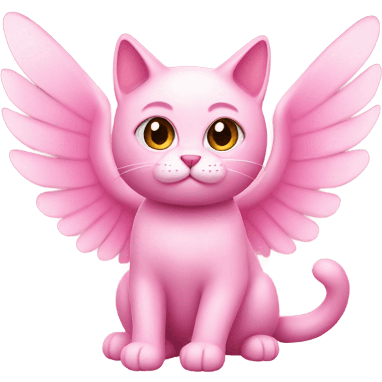 pink cat with wings emoji