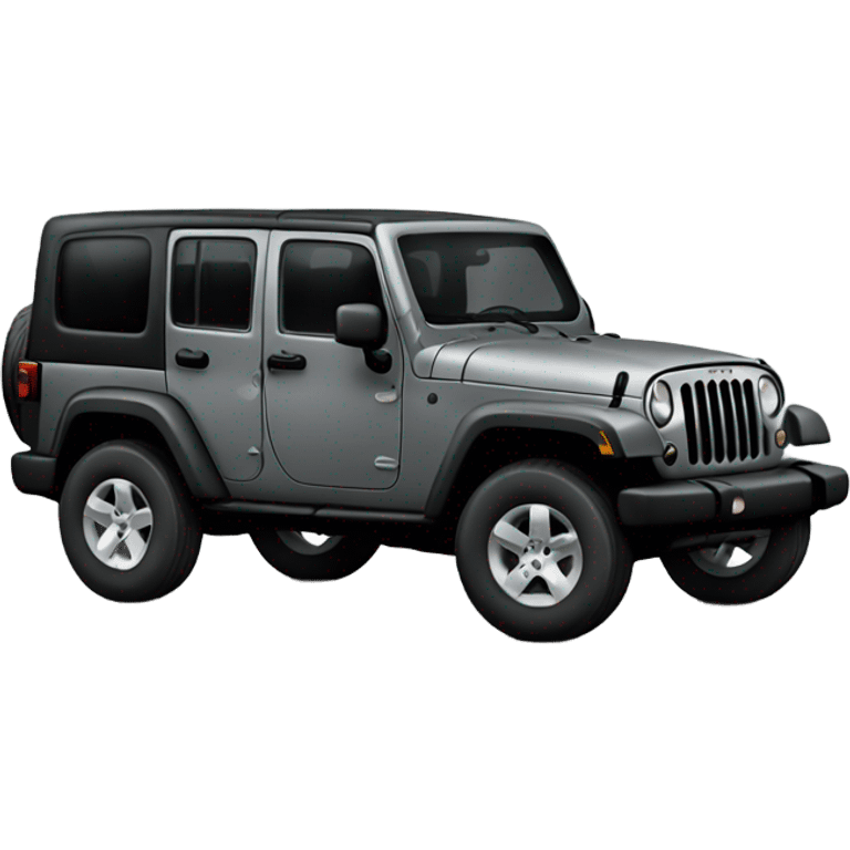 Dark gray 4door Jeep emoji