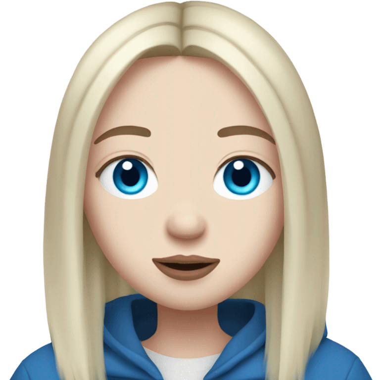 billie eilish with blue eyes emoji