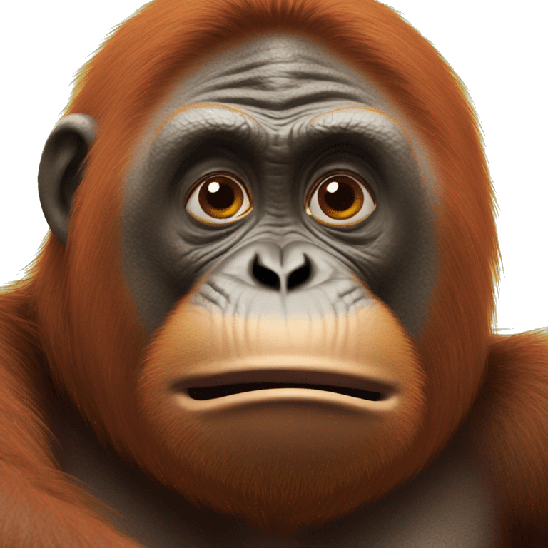 Upset orangutan emoji