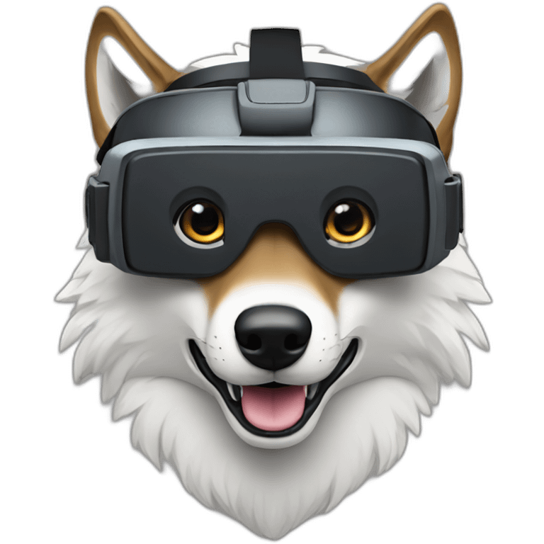 wolf with vr headset emoji