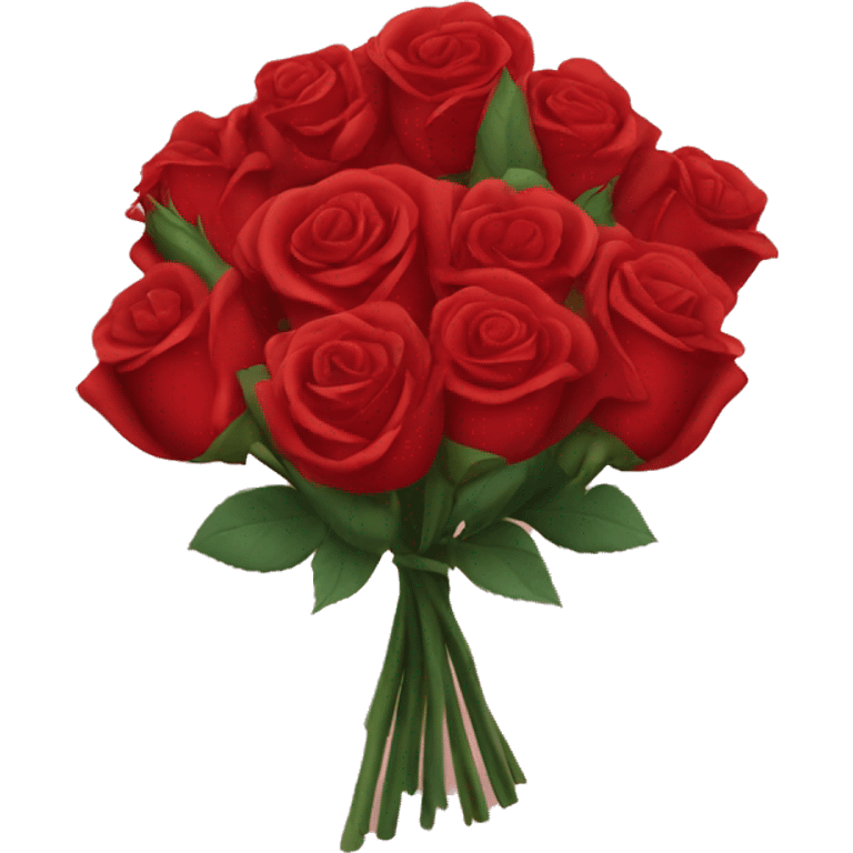 red rose bouquet emoji