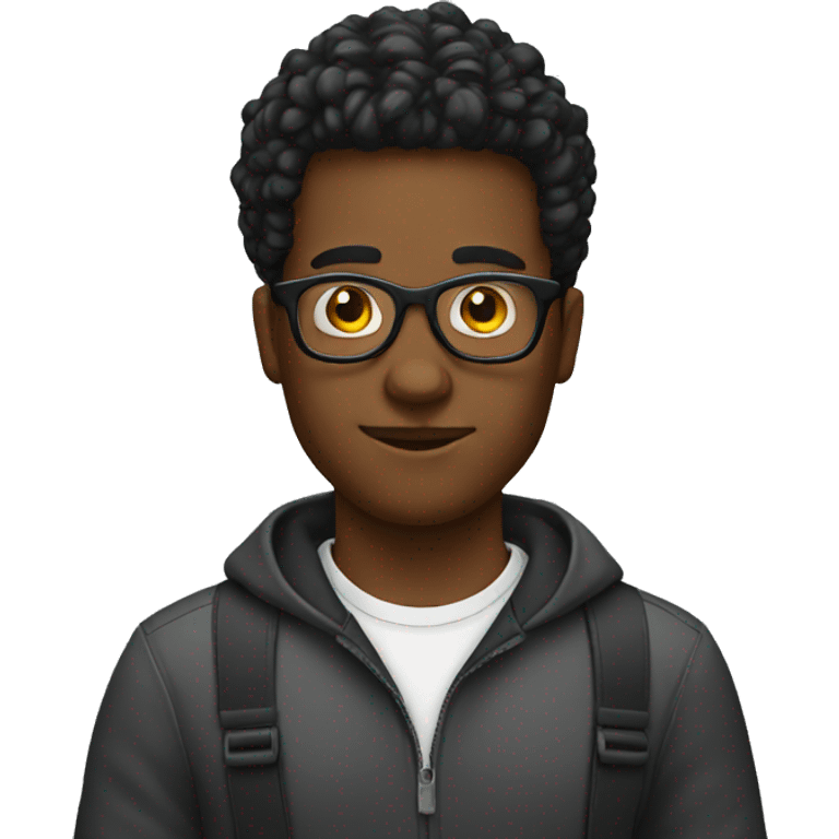 black nerd emoji