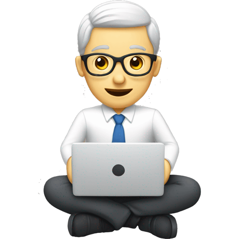 marketing professional with computer screen emoji