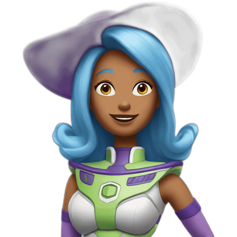 buzz lightyear as a lady emoji