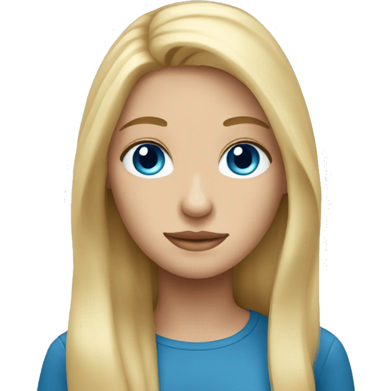 blue eyed blonde with long hair emoji