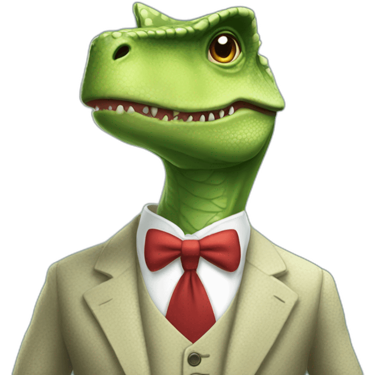 Dinosaurio de traje emoji