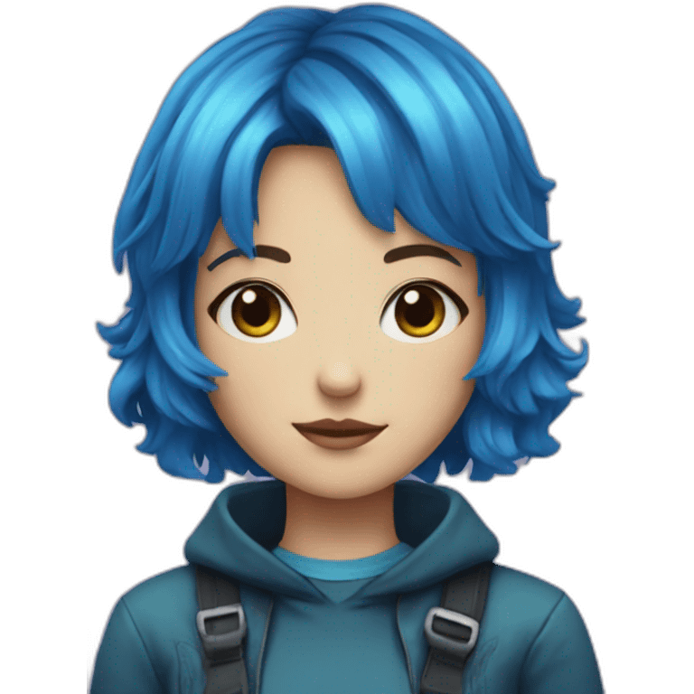 ramona flowers blue hair emoji