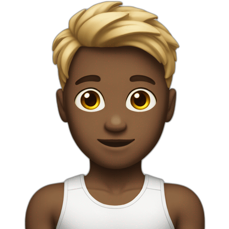 sporty boy in gymnast leotard emoji