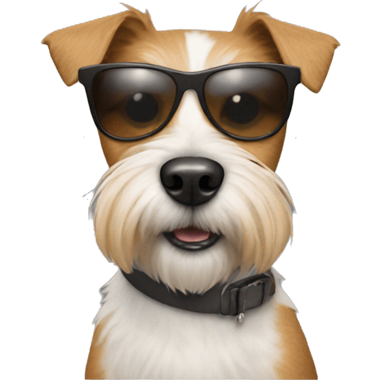 Terrier with sunglasses emoji