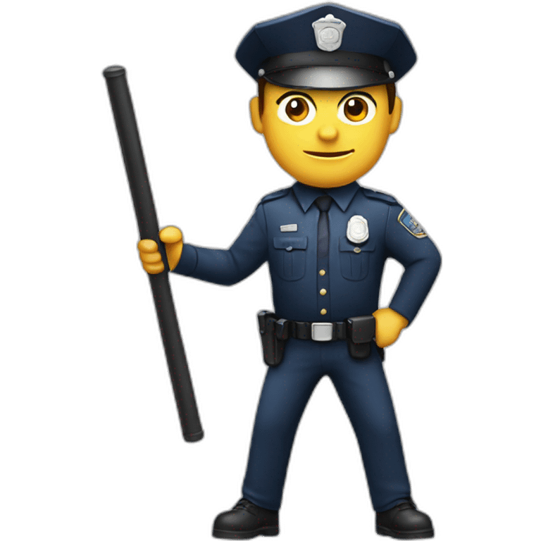 policeman with side-handle baton emoji