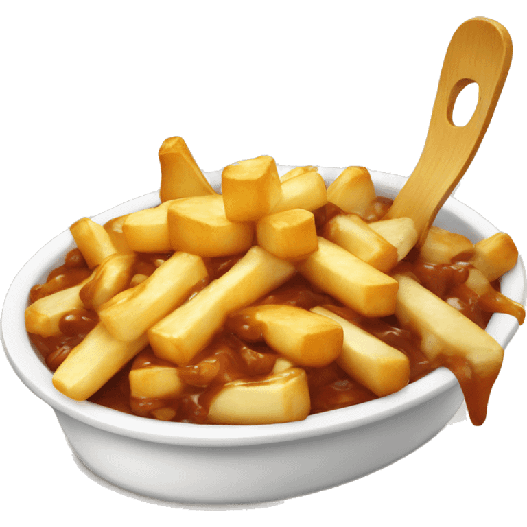 Poutine qui mange une poutine  emoji