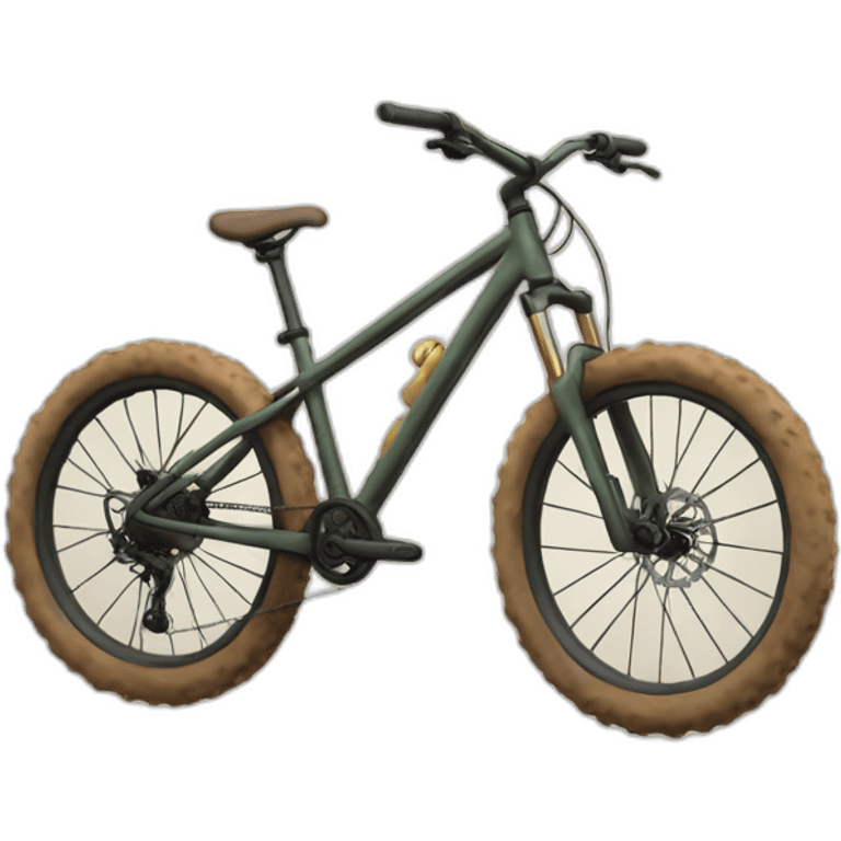 mtb bicycle with dirt emoji