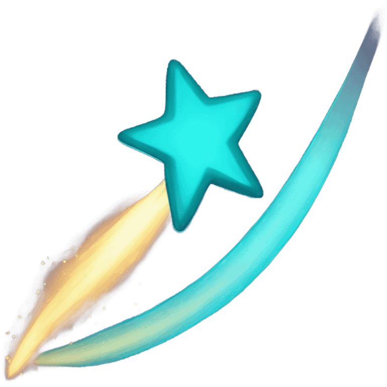 teal shooting star emoji