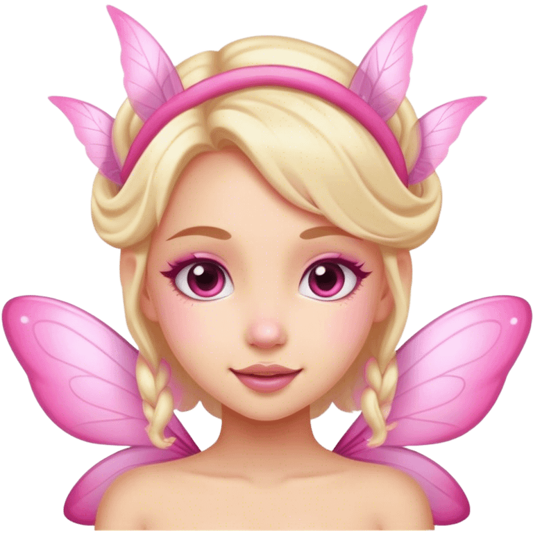 pink fairy face joy emoji