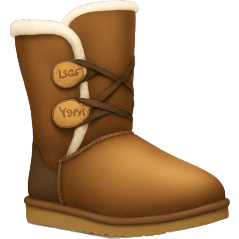 Uggs shoes Brown  emoji