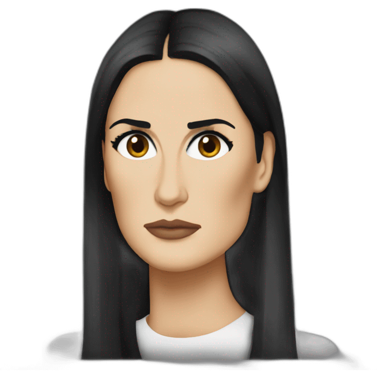 Demi Moore serious emoji