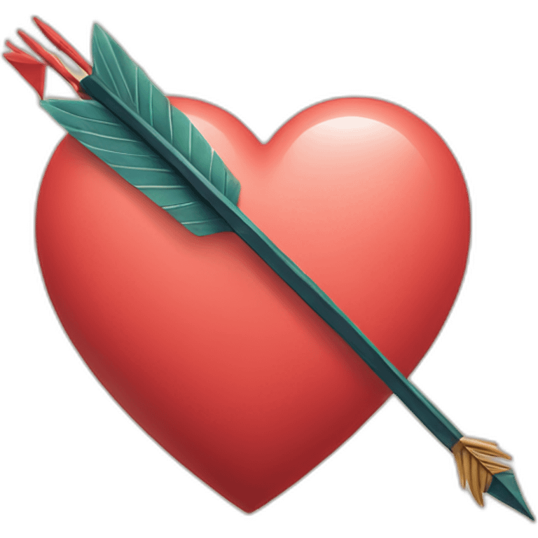 heart with arrow tatto japanese style emoji