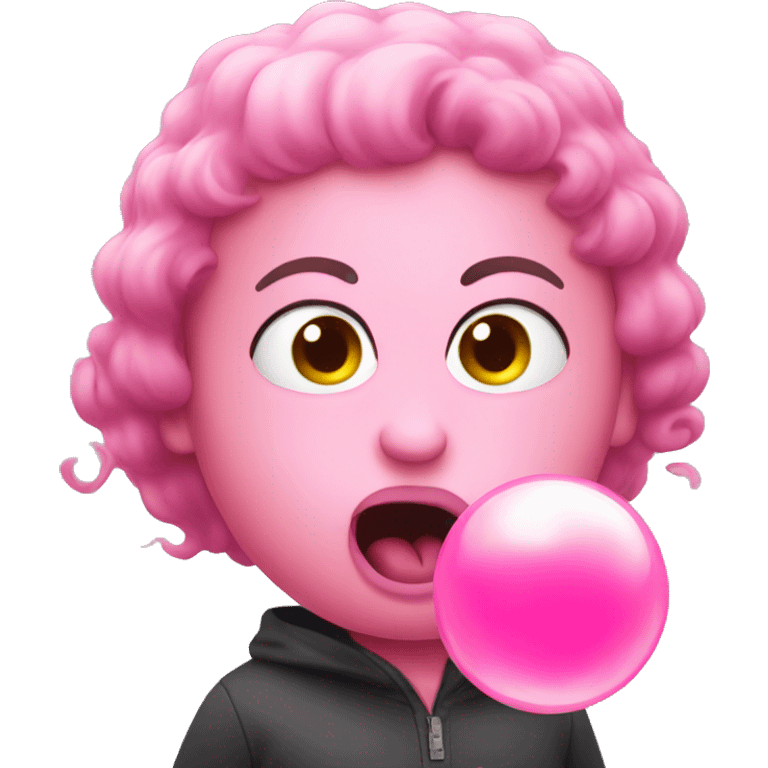 Emoji blowing bubble gum emoji