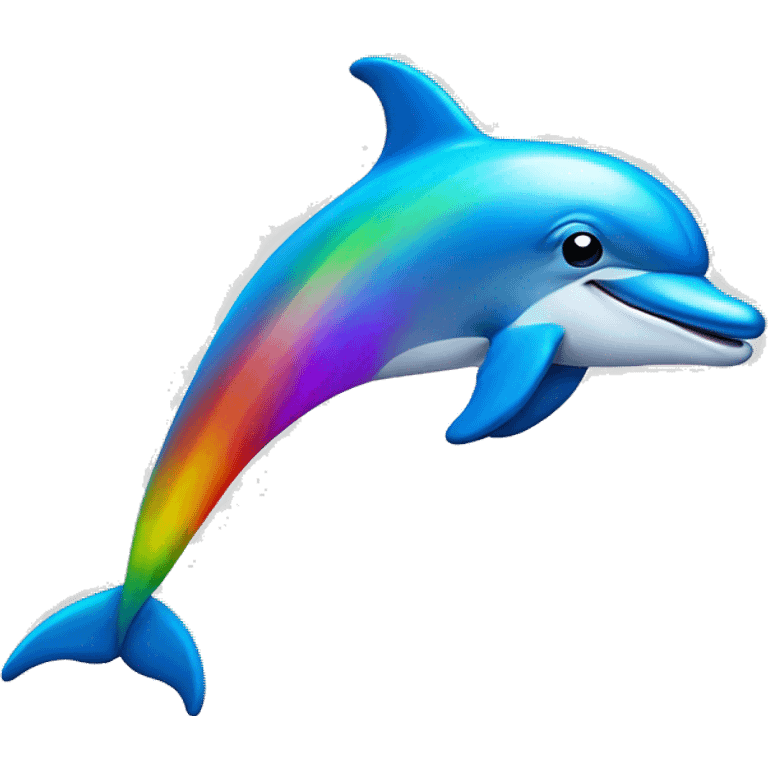 Dolphin and rainbow emoji