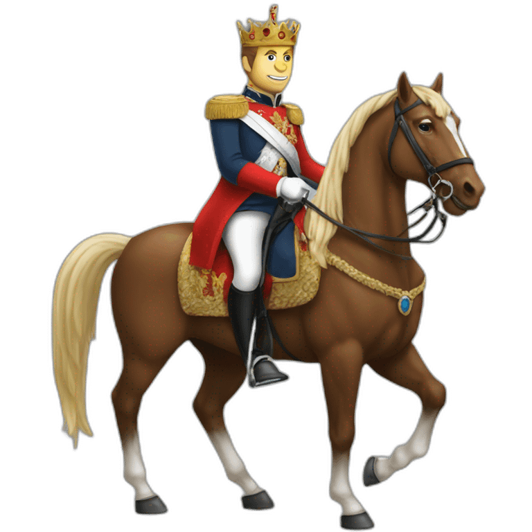 king macron on horse emoji