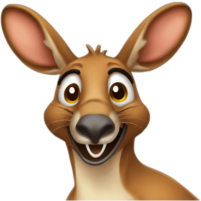 silly kangaroo head emoji